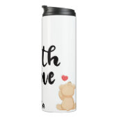 Personalisierter Thermobecher mit Liebe Thermosbecher (Nach rechts gedreht)