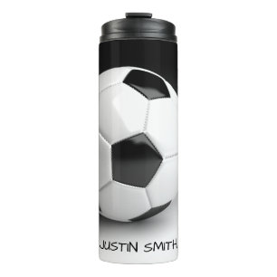 Personalisierter Thermotrinkbecher mit Fußball-Mot Thermosbecher