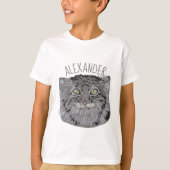 Personalisierter Tibetaner Pallas Katzen-Grafik-T T-Shirt (Vorderseite)