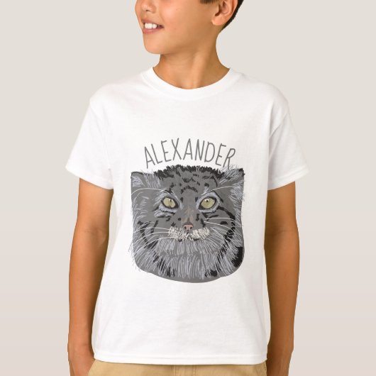 Personalisierter Tibetaner Pallas Katzen-Grafik-T T-Shirt (Vorderseite)