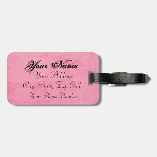 Personalisierter tiefpurpurner Iris-Gepäck-Umbau Gepäckanhänger (Rückseite horizontal)