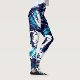 Personalisierter Tiefsee-Druckkaffee Leggings