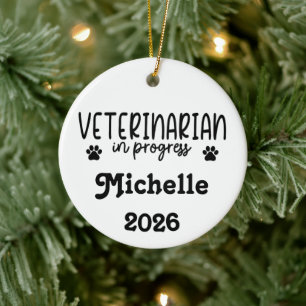 Personalisierter Tierarzt In Bearbeitung Keramik Ornament