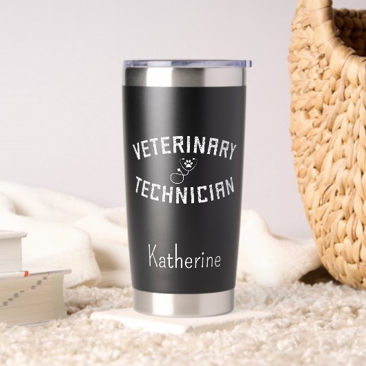 Personalisierter Tierarzt Thermobecher (Wohnzimmer)