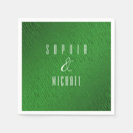 Personalisierter TIERPrint Green Glitzer Glam Serviette