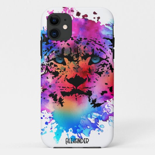 Personalisierter Tiger Kopf Case-Mate iPhone Hülle (Rückseite)
