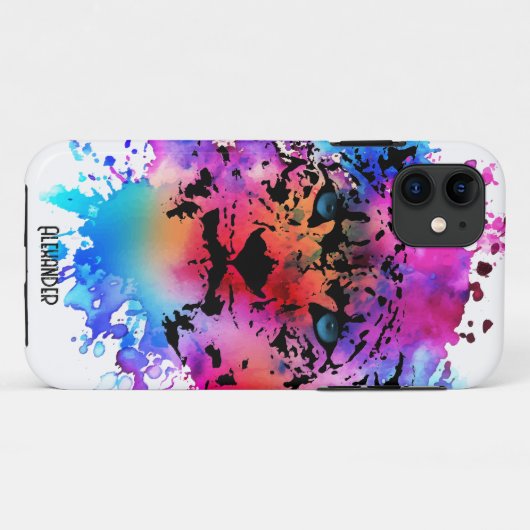 Personalisierter Tiger Kopf Case-Mate iPhone Hülle (Rückseite (Horizontal))