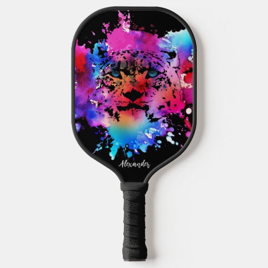 Personalisierter Tiger Kopf Pickleball Schläger (Vorderseite)
