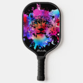 Personalisierter Tiger Kopf Pickleball Schläger (Rückseite)