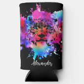 Personalisierter Tiger Kopf Selters Dosenkühler (Vorderseite)