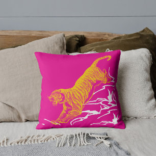 Personalisierter Tigerdruck Safari-Wildlife-Katze Kissen