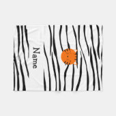 Personalisierter Tigergesicht Fleecedecke (Vorderseite (Horizontal))