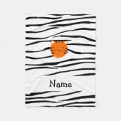 Personalisierter Tigergesicht Fleecedecke (Vorderseite)