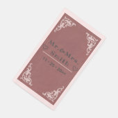 Personalisierter Tisch Napkin - Blushing Champagne Serviette (Ecke)