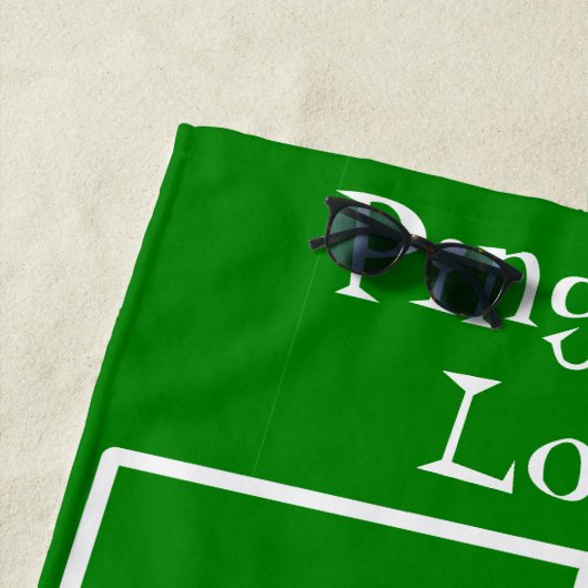 Personalisierter Tischtennis-Entwurf Strandtuch (Beispiel)