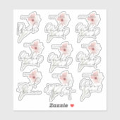 Personalisierter Titel des Hochzeitstitels Brautpa Aufkleber (Blatt)