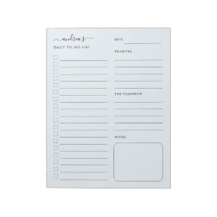 Personalisierter To-Do-Liste Tägliche Notizen Plan Notizblock