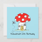 Personalisierter Toadstool & Dragonfly Einladung (Vorderseite)