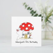 Personalisierter Toadstool, Elf & Schmetterling Ei (Stehend Vorderseite)