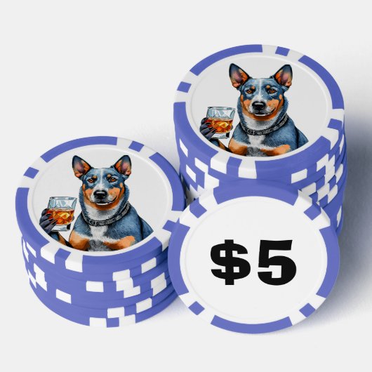 Personalisierter Top Dog Composite Poker Chips (Stapel)