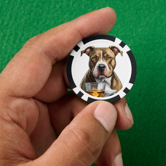 Personalisierter Top Dog Composite Poker Chips (Hand)
