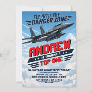 Personalisierter Top-One-Air-Force-Geburtstag Einladung
