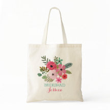Personalisierter Totbeutel Floral-boho Tasche