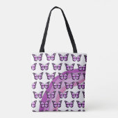 Personalisierter Totbeutel mit Lila Schmetterling Tasche (Rückseite)