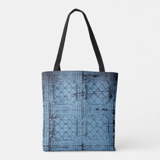 Personalisierter Totbeutel Rustikale Zinndecke Tasche (Rückseite)