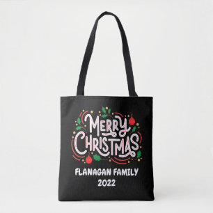 Personalisierter Totbeutel, Weihnachten, Familienn Tasche