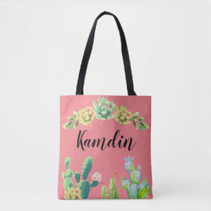 Personalisierter Tote Beutel Bohemisch Kaktus Sukk Tasche