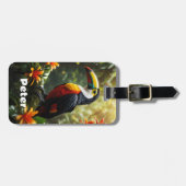 Personalisierter Toucan Gepäckträger Gepäckanhänger (Vorderseite horizontal)