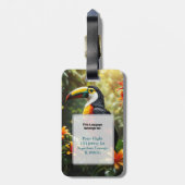 Personalisierter Toucan Gepäckträger Gepäckanhänger (Rückseite vertikal)