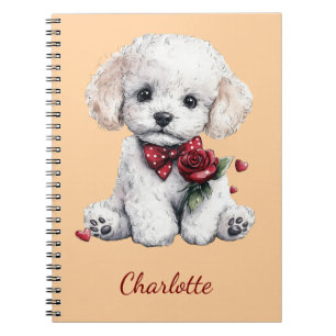 Personalisierter Toy Poodle mit individuellem Name Notizblock
