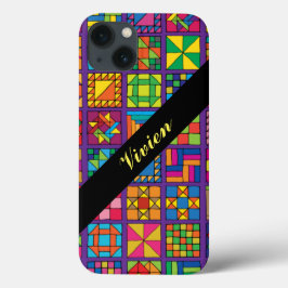 Personalisierter traditioneller Quiltschlack Case-Mate iPhone Hülle