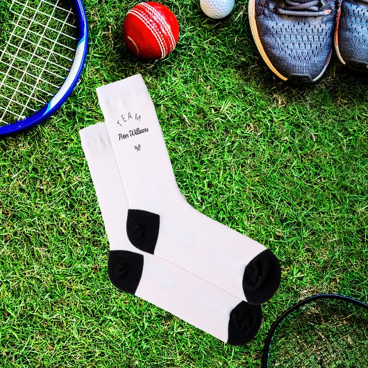 Personalisierter Trainer Name eleganter Tennisklub Socken