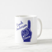 Personalisierter Trainer-Schaum-Finger der Kaffeetasse (VorderseiteRechts)