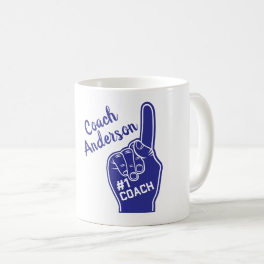Personalisierter Trainer-Schaum-Finger der Kaffeetasse (VorderseiteRechts)