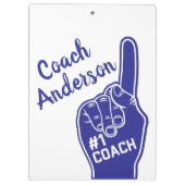 Personalisierter Trainer-Schaum-Finger der Klemmbrett (Rückseite)