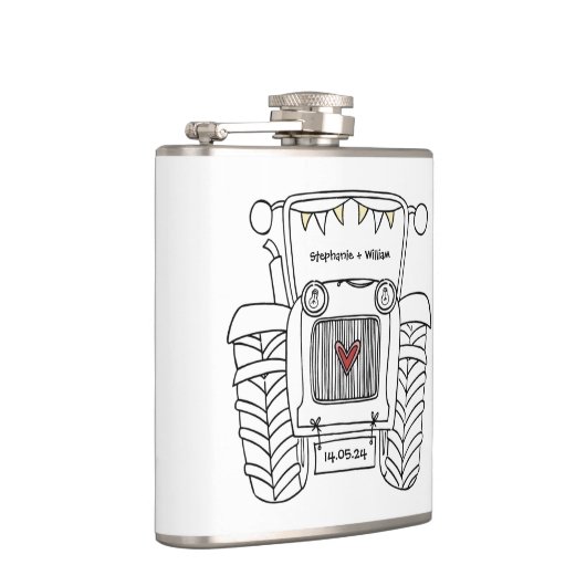 Personalisierter Traktor Flachmann (Rechts)