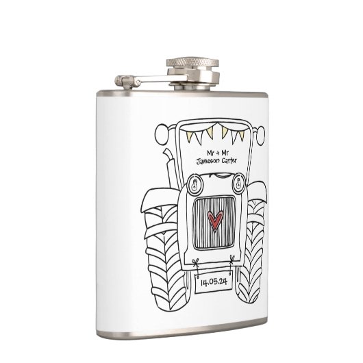 Personalisierter Traktor Flachmann (Rechts)