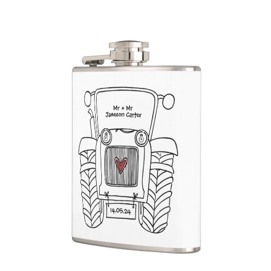 Personalisierter Traktor Flachmann (Links)