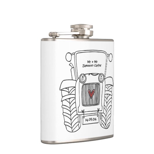 Personalisierter Traktor Flachmann (Rechts)