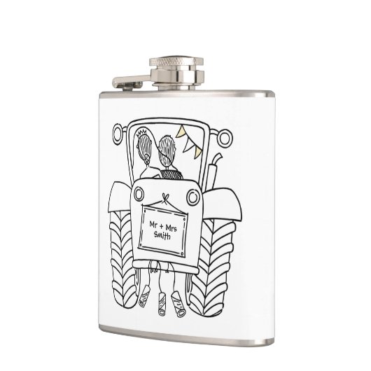 Personalisierter Traktor Flachmann (Links)