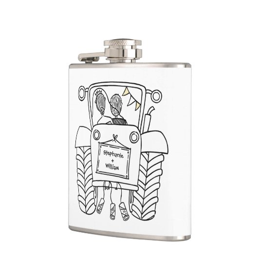 Personalisierter Traktor Flachmann (Links)