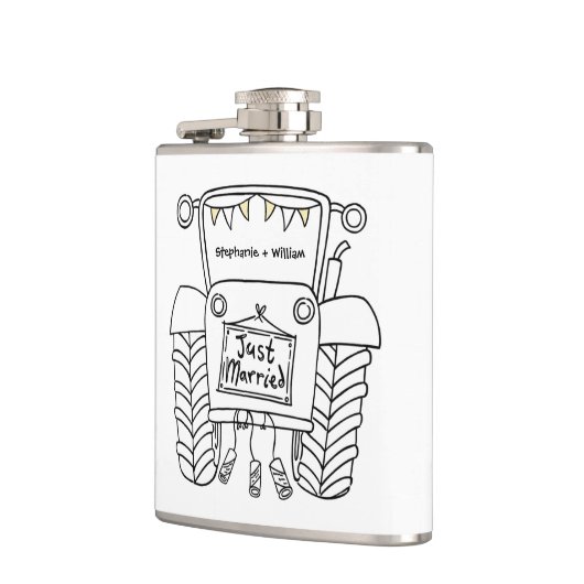 Personalisierter Traktor Flachmann (Links)