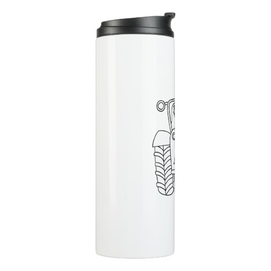 Personalisierter Traktor Thermosbecher (Nach links gedreht)