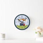 Personalisierter Transport Kinderuhr Runde Wanduhr (Zuhause)