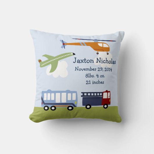 Personalisierter Transport Pillow Keepake Kissen (Vorderseite)
