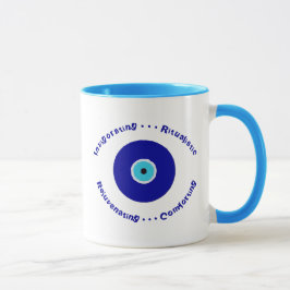 Personalisierter Traum Blue Evil Eye Amulet Tasse